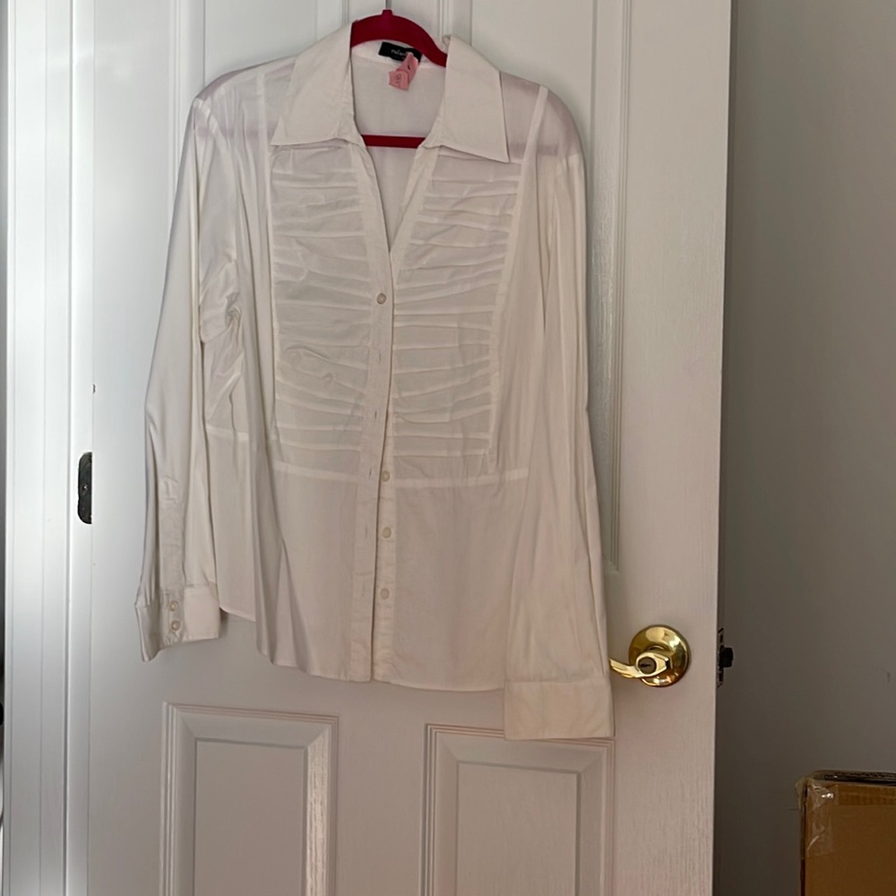 Button up white blouse vintage Rafaela